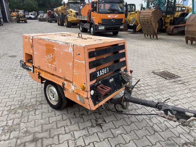 Vida kompresörü ATLAS Copco XAS60 Baukompressor 9,3 Bar