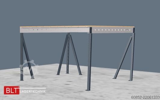 Tároló platform 5x5m Lagerbühne , Belastung : 500kg/qm Unterkante: 3m ,ca. 25qm , Systembühne