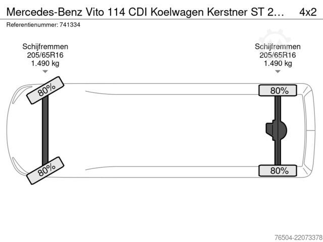 Fourgon frigorifique Mercedes-Benz Vito 114 CDI Koelwagen Kerstner ST 230V 0'C Euro 6