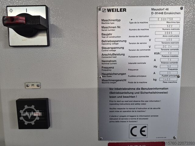 Tokarka sterowana cyklicznie WEILER E 30