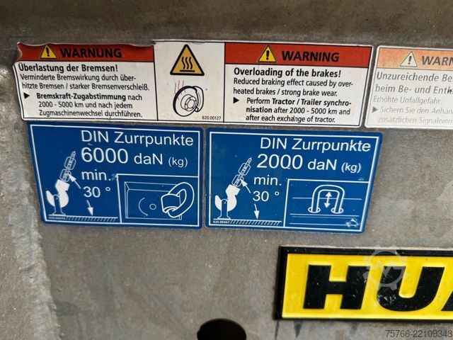 Alacsony rakodószintű pótkocsi HUMBAUR B3AB, VERZINKT, RAMPEN,  7.580 KG  NUTZLAST