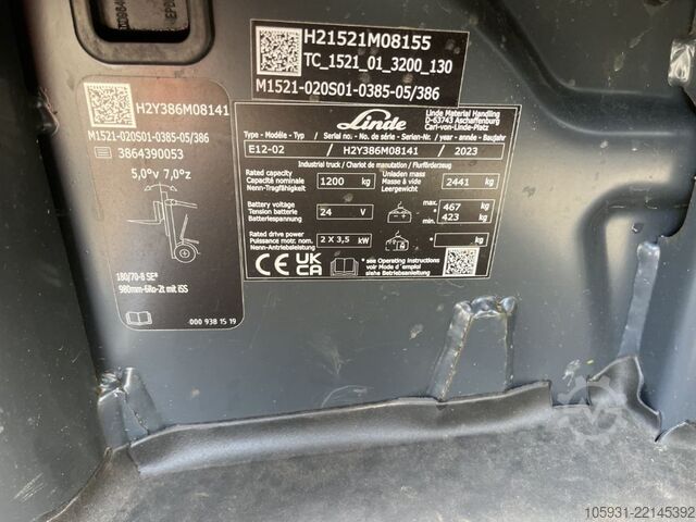 Elektromos háromkerekű targonca Linde E12-02