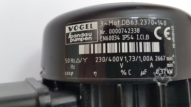 Vogel pomp Spandau Pumpen 3Mot.DB63.2370+140