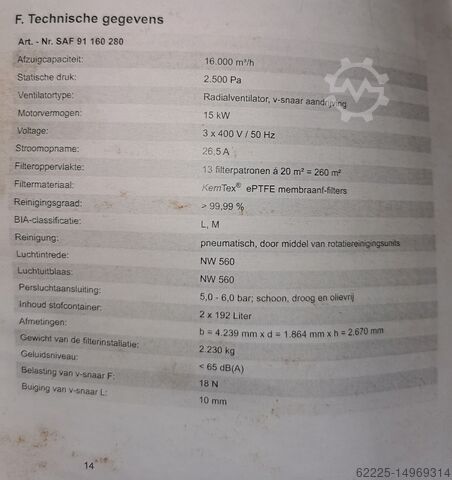 Kemper/SAF lasdampafzuiger SAF / KEMPER