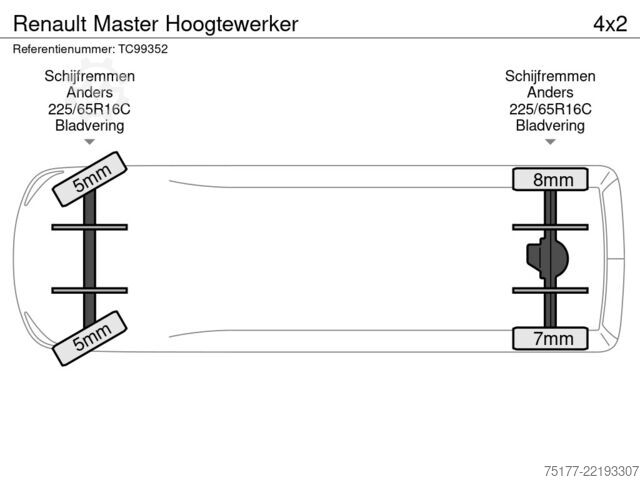 Plataforma elevatória Renault Master Hoogtewerker