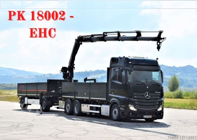 Γερανός τοποθετημένος σε φορτηγό MERCEDES-BENZ ACTROS 2542 + PK18002-EH C/FUNK + Anhänger!