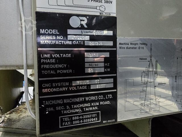 Centro de maquinação vertical Victor V Center 125