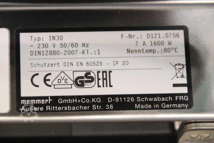 Brutschrank Laborofen Memmert IN30  +20 °C bis +80 °C
