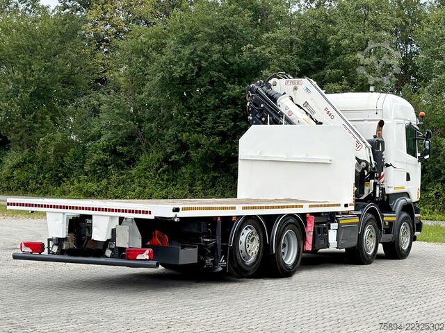 Truck mounted crane SCANIA R 580 * PLATFORM 8,40m * FASSI F660 + FUNK * 8x4