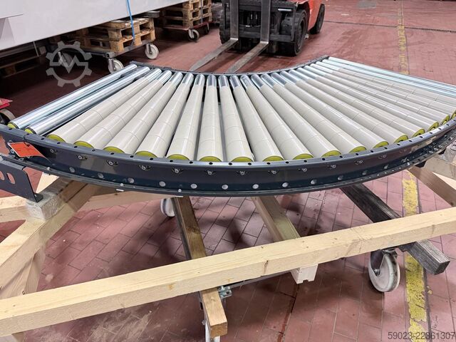 Curva per rulliera motorizzata, curva trasportatore motorizzata Vanderlande Kurve, Förderkurve 70 Grad