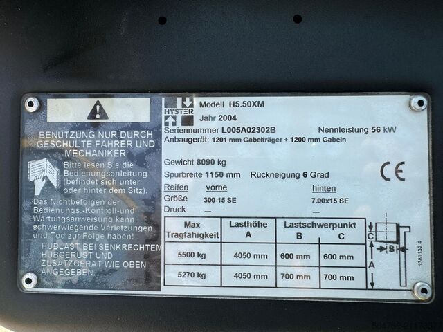 Carretilla elevadora de 4 ruedas Hyster H 5.5 XM // Full cabin // Only 6089 hour