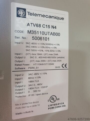 Przetwornica częstotliwości 132kW Schneider Electric ATV68