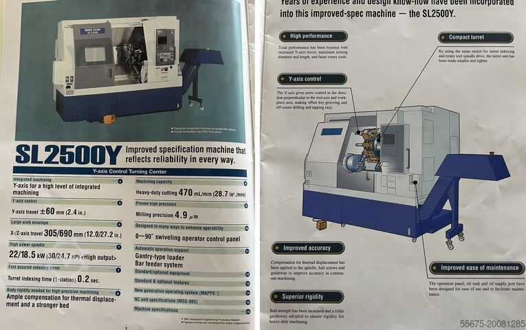 Centre CNC de tournage et fraisage Y Mori Seiki SL 2500 Y