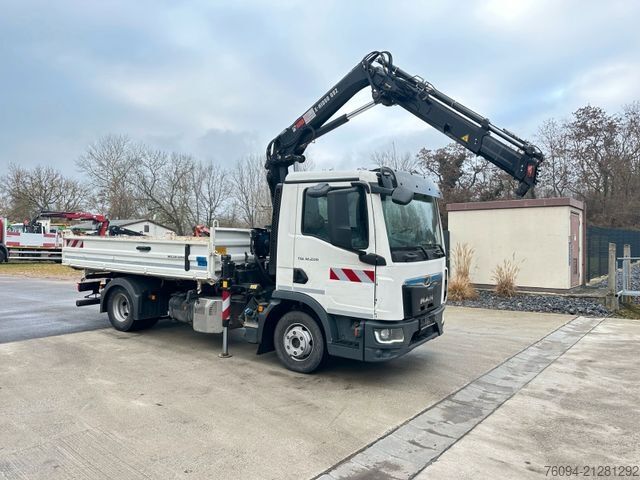 Truck mounted crane MAN TGL 12.220 Kipper KRAN 14m FUNK Greifer  AHK