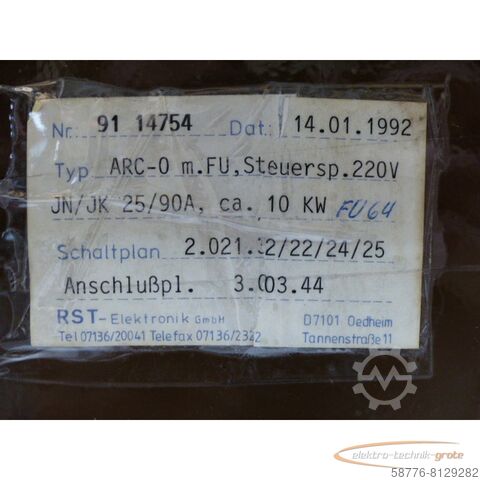 Komponent  RST Elektronik ARC-0 Analoger Phasenschnittregler für Aufzüge