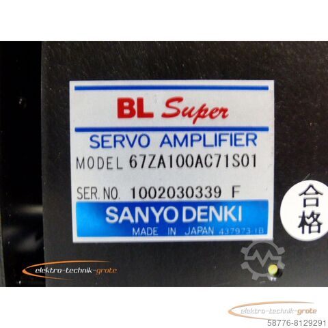 Komponenta Sanyo Denki 67ZA100AC71S01 Servo Amplifier - ! -