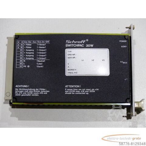 Komponent Schroff 31006-403 Switchpac 30W