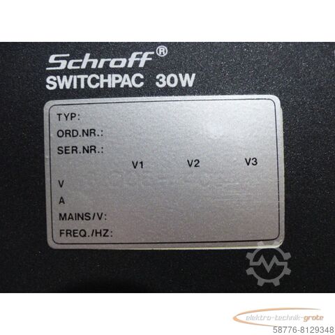 Komponent Schroff 31006-403 Switchpac 30W
