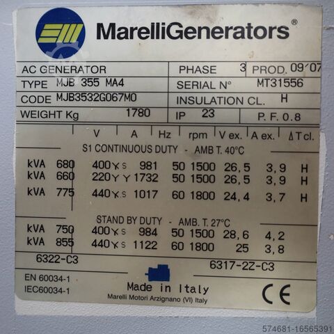 AC generator Marelli Generators MJB355MA4