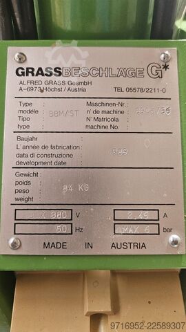 Geschikte boormachine Grass / BLUM BBM /ST Bänder- & Reihenlochbohrmaschine
