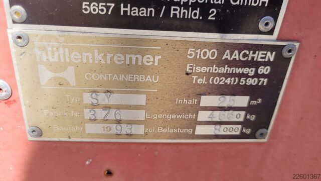 Container cu cârlig Hüllenkremer Werkzeug/Material Abrollcontainer