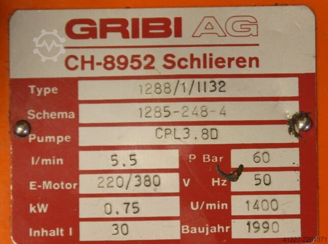 Hydraulikaggregat GRIBI 5,5l/min 60 bar