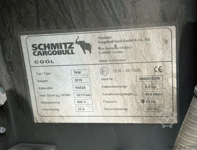 Kühlauflieger SCHMITZ CARGOBULL SCB*S3B AIR CARGO PHARMA ATP 278 CM INSIDE SUPER