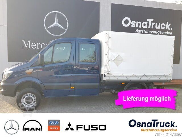 Transporter mit Pritsche & Plane MERCEDES-BENZ Sprinter 316 CDI Doka 4x4 Allrad Klima, 6-Sitze