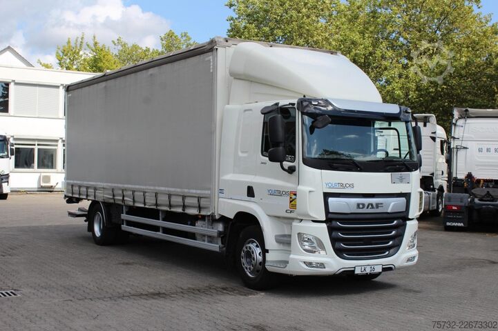 Platós teherautó ponyvával Daf CF  320 Plane   Schlafkabine Klima LDW Edscha LBW