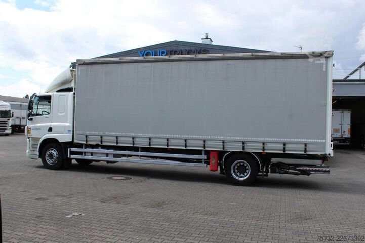 Platós teherautó ponyvával Daf CF  320 Plane   Schlafkabine Klima LDW Edscha LBW