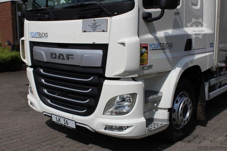 Platós teherautó ponyvával Daf CF  320 Plane   Schlafkabine Klima LDW Edscha LBW