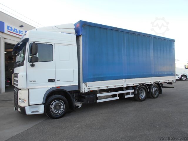 Samochód ciężarowy z plandeką typu platforma DAF XF 105.460 FAN 6x2 CENTINATO
