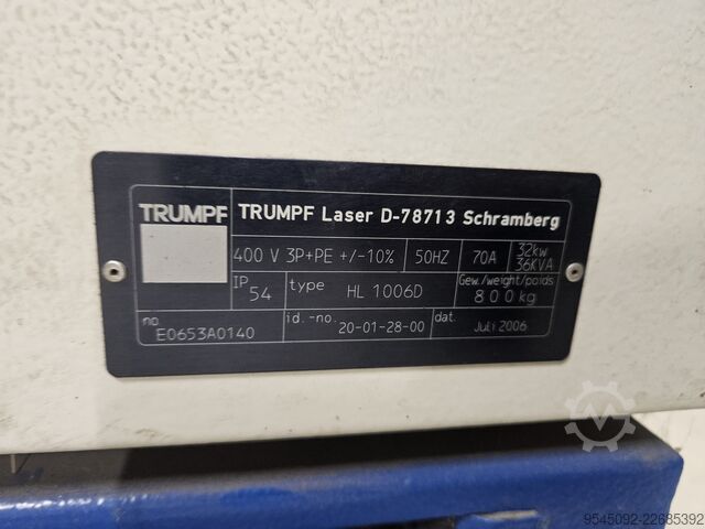 Laserquelle Trumpf Laser HL 1006D