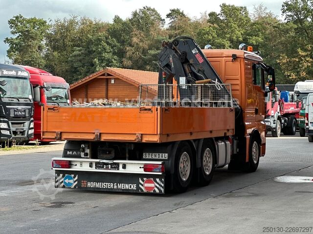 Camião de plataforma MAN TGX 26.480 6x4 Pritsche + HIAB 166E-2 Ladekran