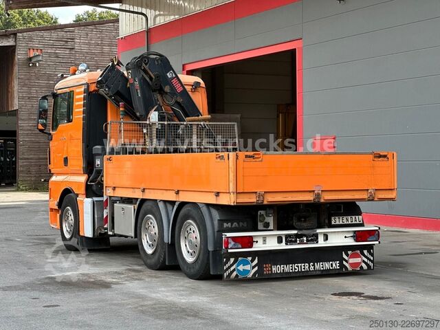 Camião de plataforma MAN TGX 26.480 6x4 Pritsche + HIAB 166E-2 Ladekran