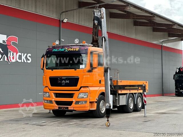 Camião de plataforma MAN TGX 26.480 6x4 Pritsche + HIAB 166E-2 Ladekran