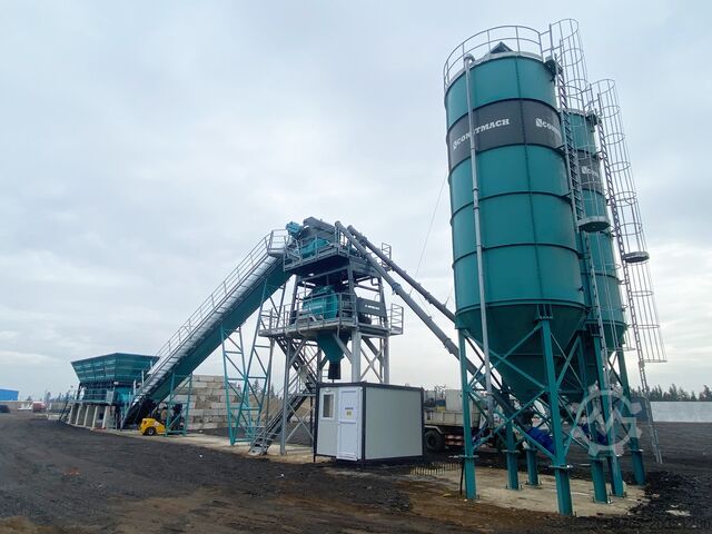 Central de betão, usina de concreto CONSTMACH 100 M3/H Fixed Concrete Batching Plant
