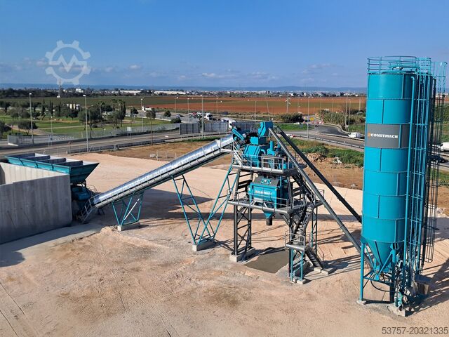 Central de betão, usina de concreto CONSTMACH 120 M3/H Fixed Concrete Batching Plant