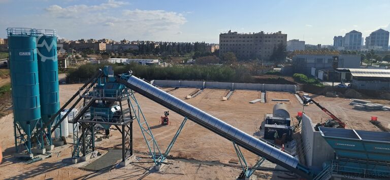 Central de betão, usina de concreto CONSTMACH 120 M3/H Fixed Concrete Batching Plant