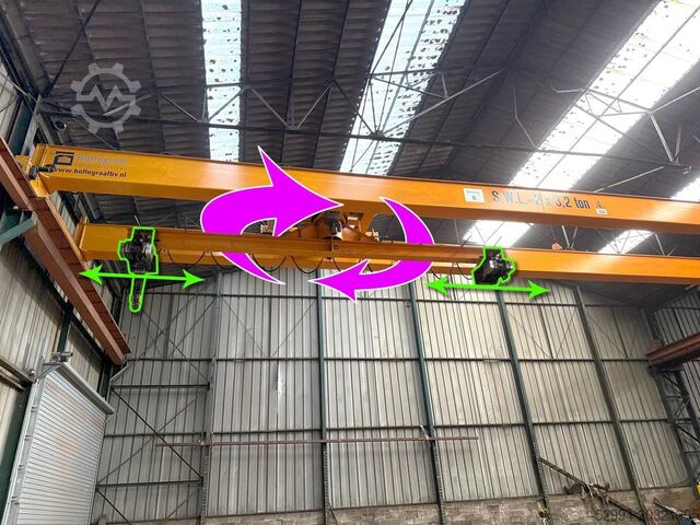 Förderbänder, Brückenkrane, Gerüstkrane SWF (2 x 3.2 Ton) TURNING OPTION x 22 900 mm