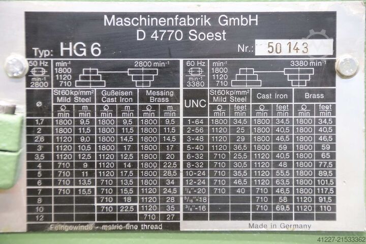 Knackningsmaskin Hagen & Göbel HG 6