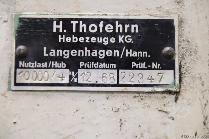 Crane chassis with electric rope winch 10,000 kg SWF 50H8d