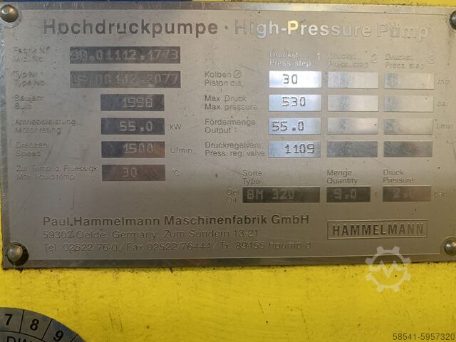 Hochdruck-Pumpenaggregat 530bar 55l/min Hammelmann HDP 112