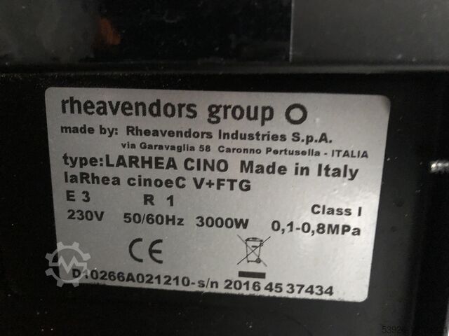 Máquina de café totalmente automática Selecta LaRhea Cino