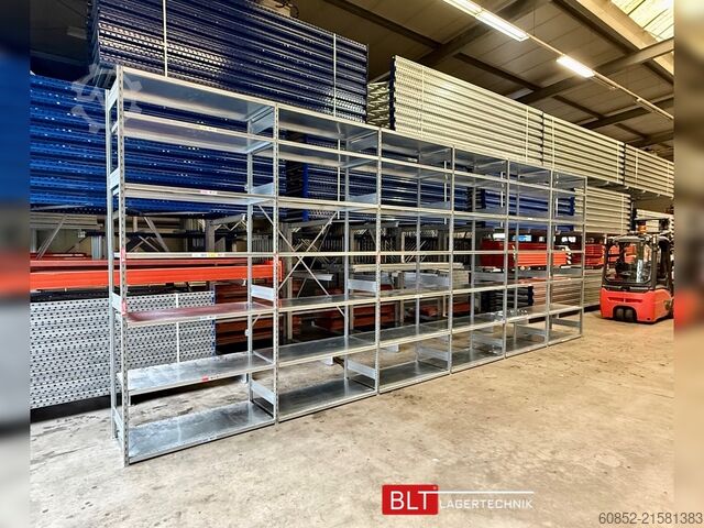Konsolreol 7,84 lfm Gebrauchtes STOW Fachbodenregal 300 cm hoch, 60 cm tief, 7 Lagerebenen