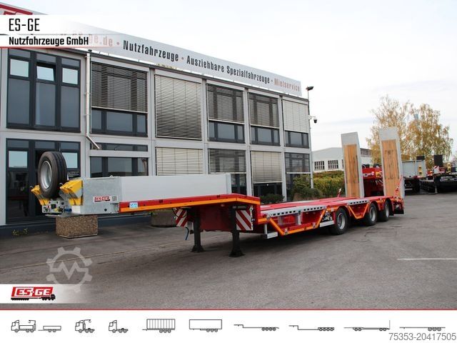 Dieplader oplegger FAYMONVILLE MAX Trailer MAX100 Semi-Tieflader Radmulden