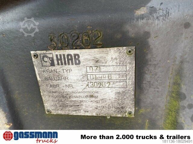 Afzetcontainer Meiller Abrollcontainer mit Kran Hiab 071 AW B3, ca. 10m³