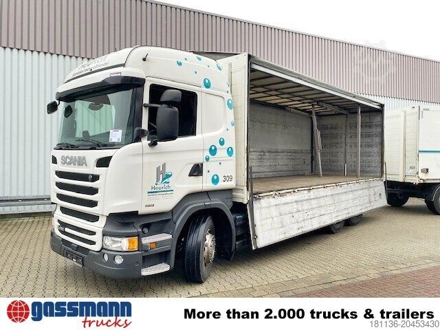 Vrachtwagen met bakwagen Scania R450 LB 6x2-4 Getränkekoffer, Retarder,