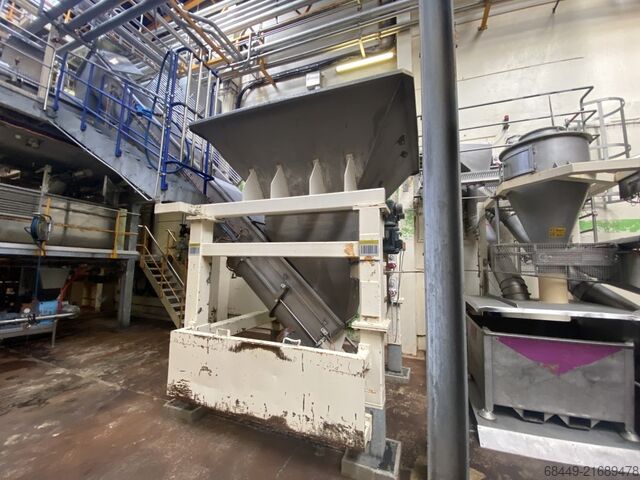 Vleesverwerkingsmachine Heckmann Product aanvoerbunker + Opvoervijzel