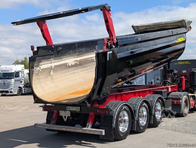Semi-remorque benne  HardoX 25 cbm, Hydr. Klappe, E- Verdeck, MIETEN?